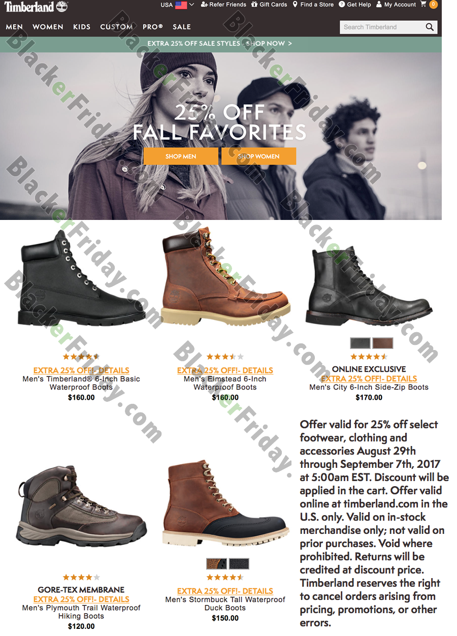 timberland labor day sale