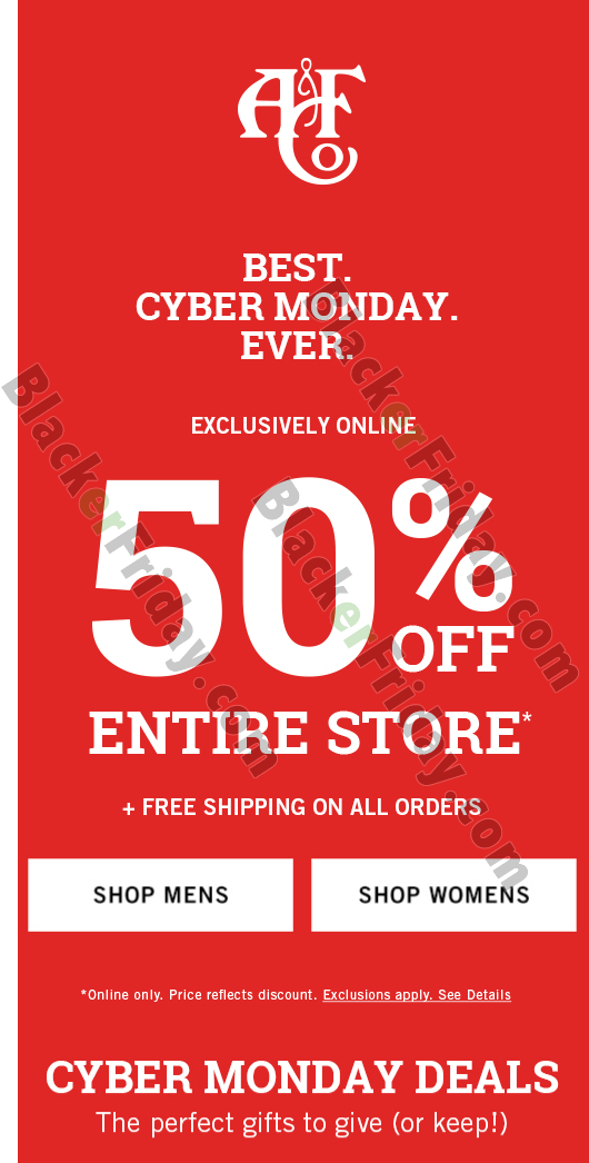 abercrombie and fitch cyber monday