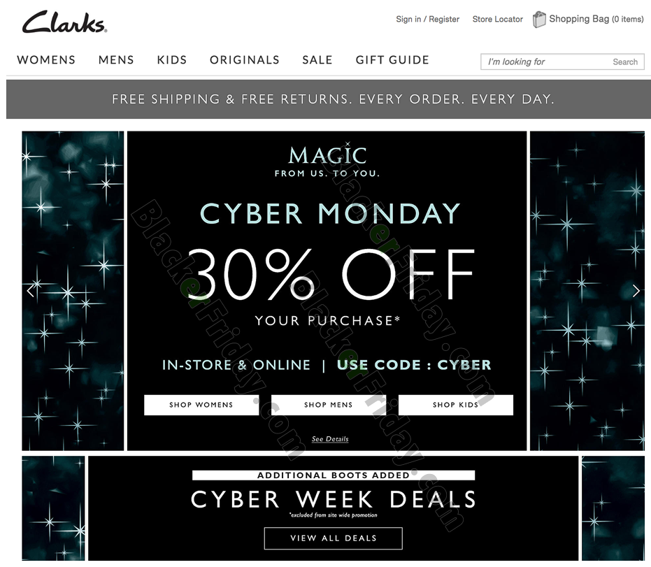 clarks cyber monday