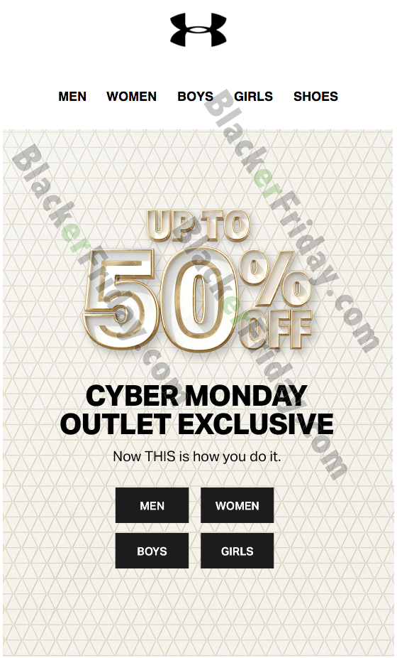 under armour cyber monday 2018