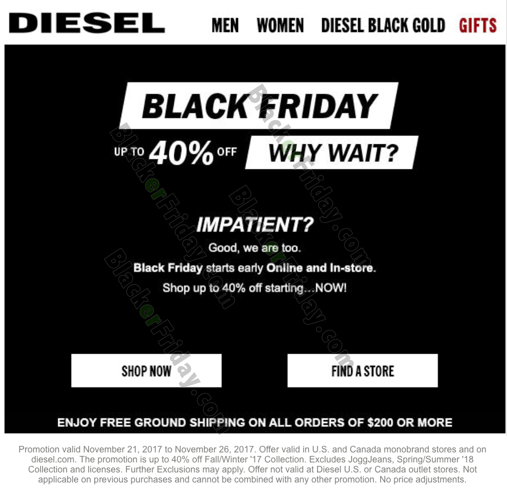 Diesel Black Friday 2021 - What to 