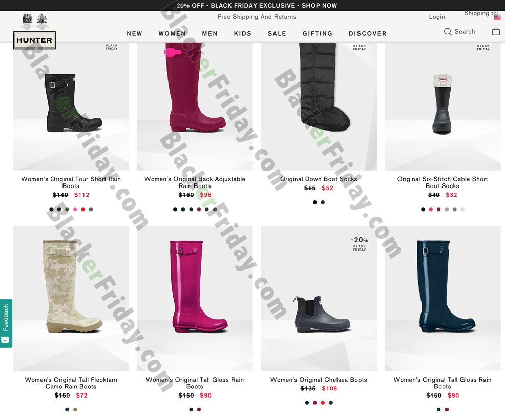 hunter boots cyber monday 2018