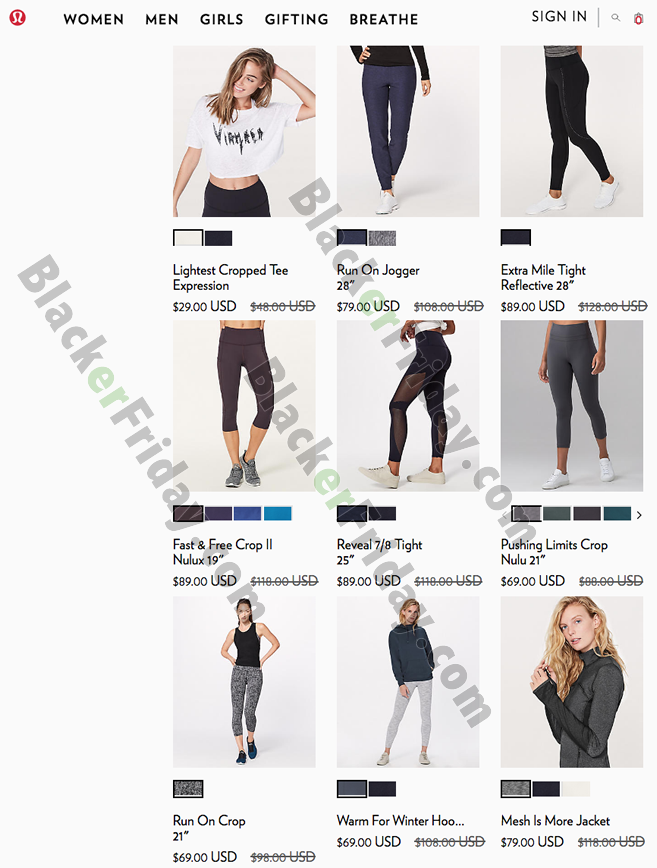 lululemon black friday deals 2018