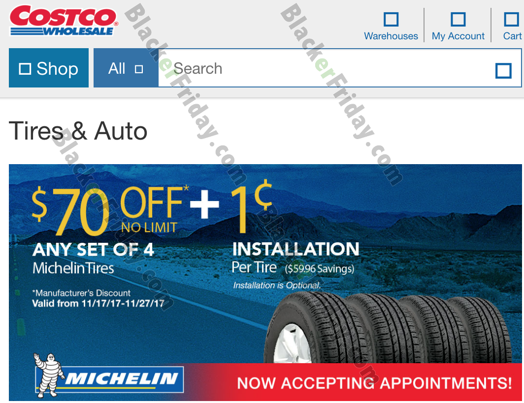 Costco Black Friday Tire Deals 2018