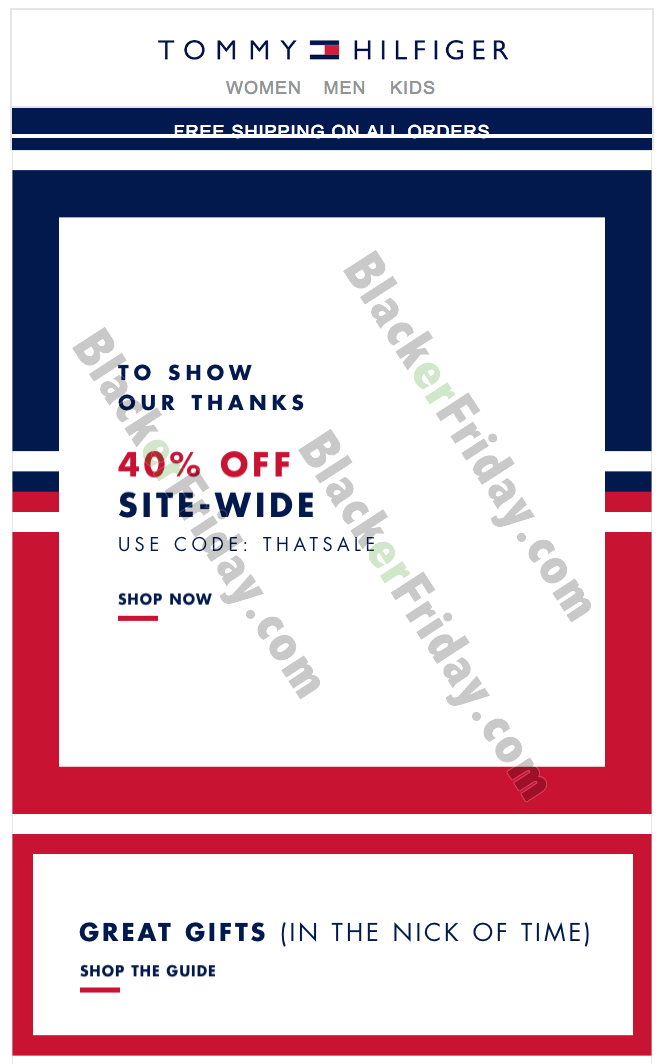 Tommy Hilfiger Black Friday 2021 Sale 