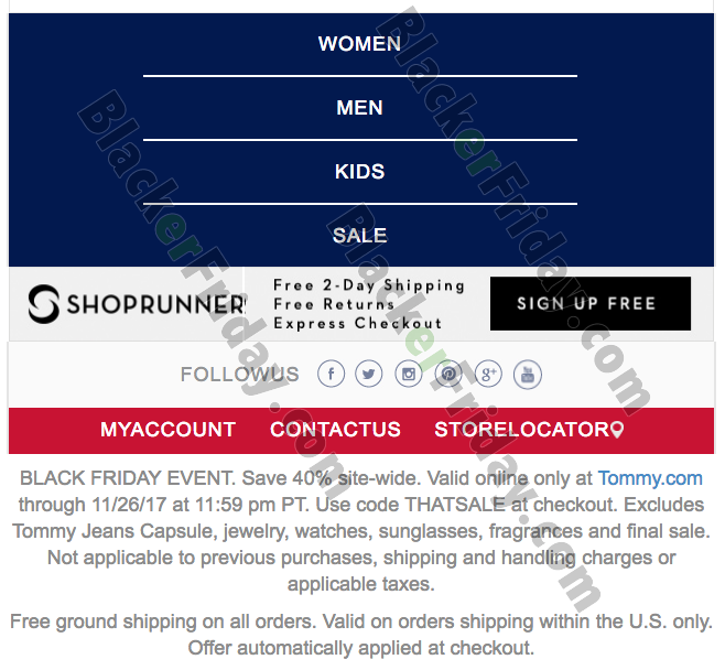 tommy hilfiger thanksgiving sale