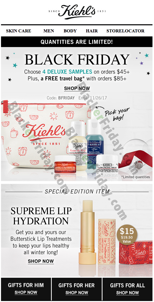 Kiehl's Black Friday 2021 Sale - What to Expect - Blacker Friday