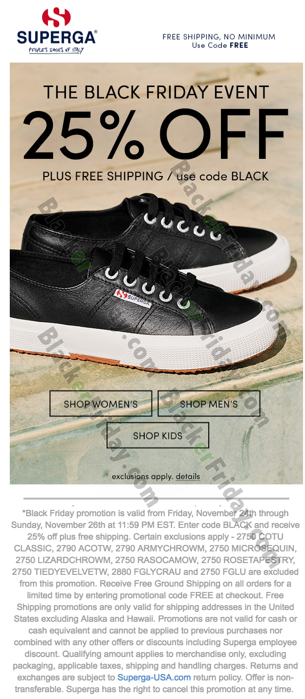 Superga Black Friday 2020 Sale - What 