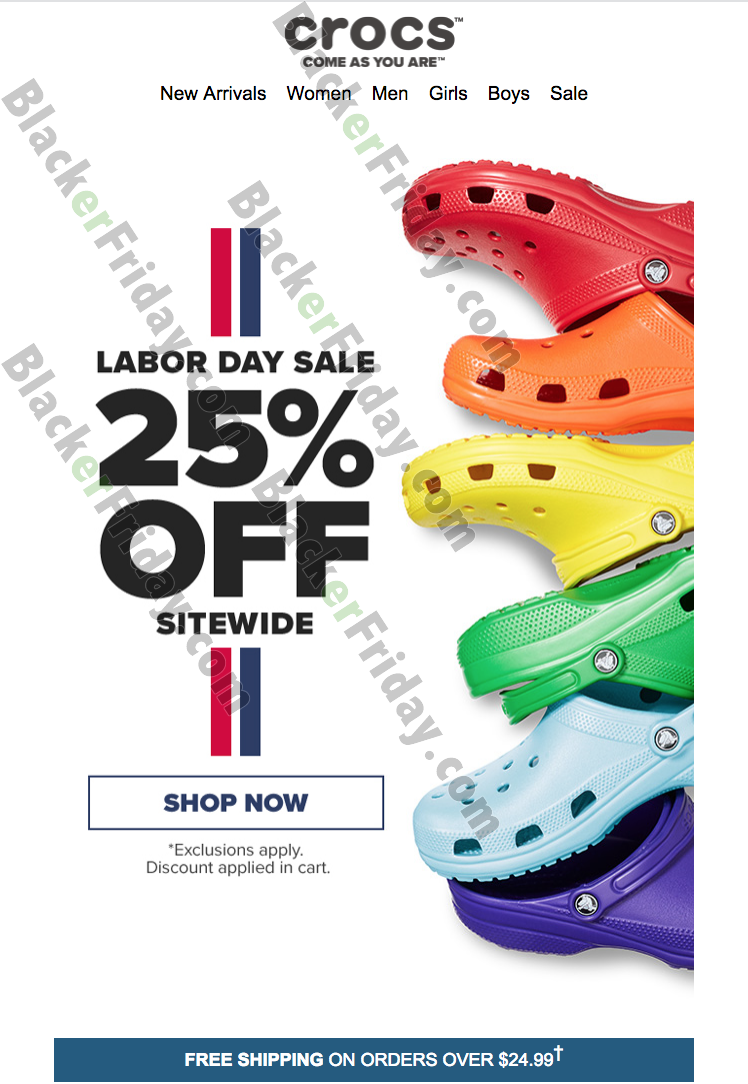 crocs labor day sale