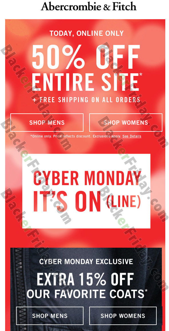 abercrombie cyber monday 2018