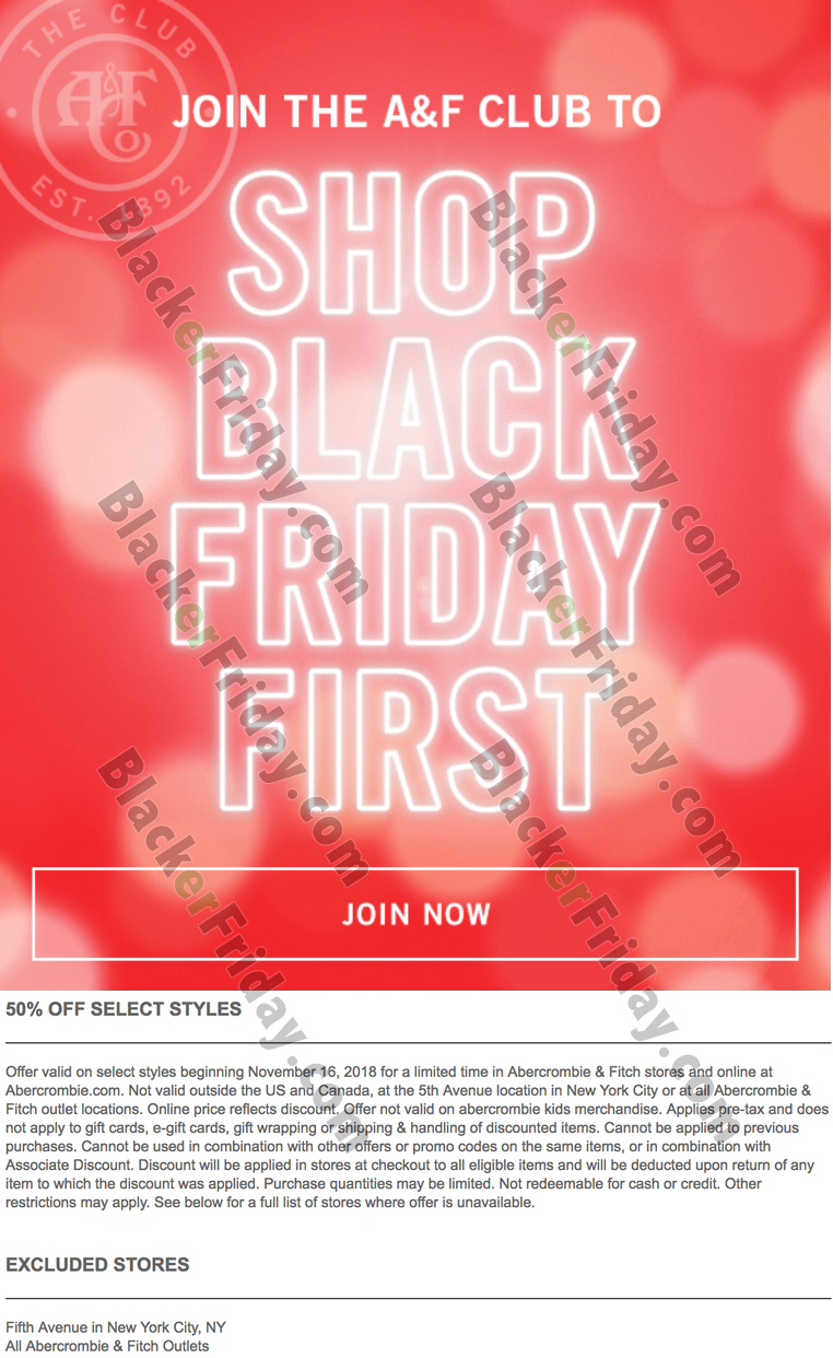 Abercrombie \u0026 Fitch Black Friday 2020 