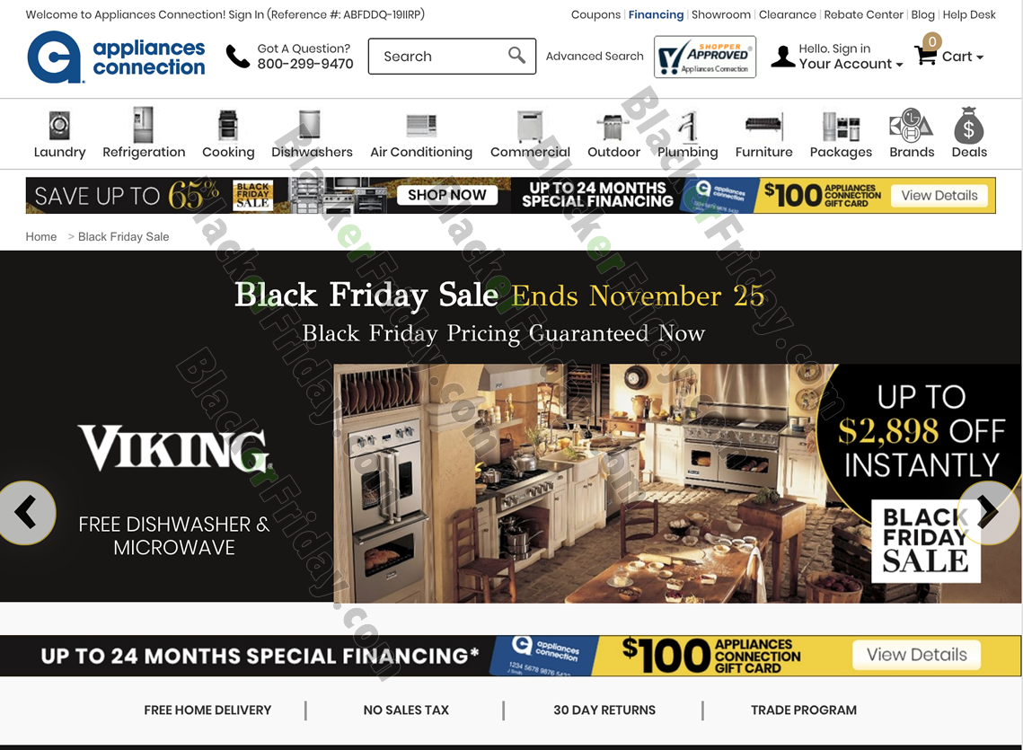 Appliance connection website discount