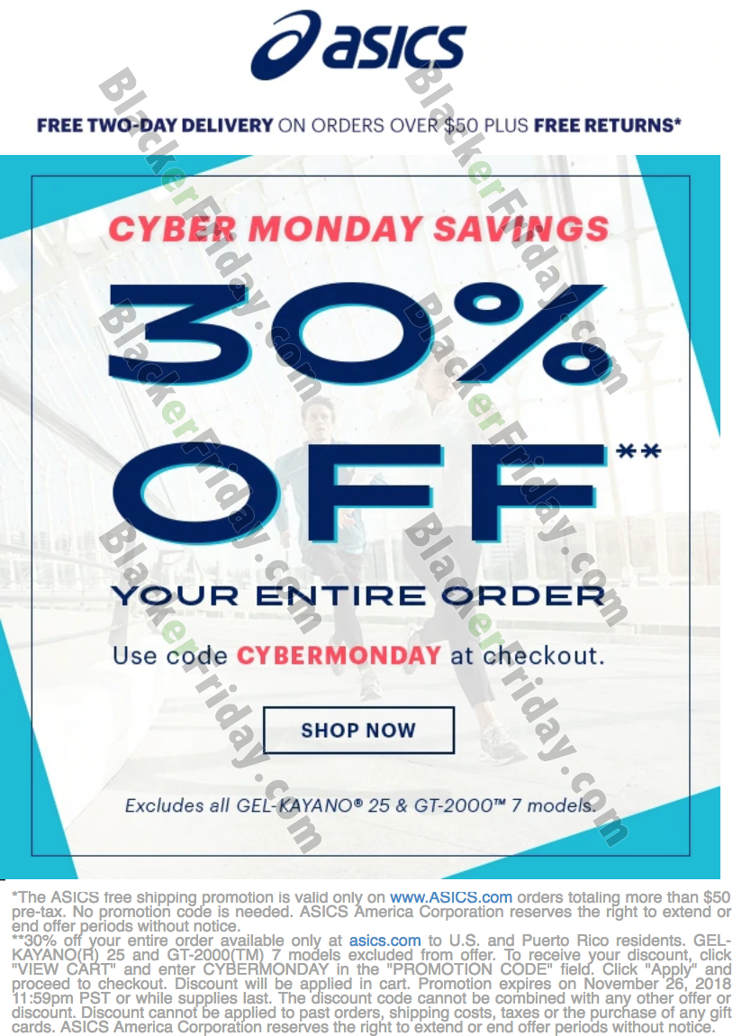 asics cyber monday sale