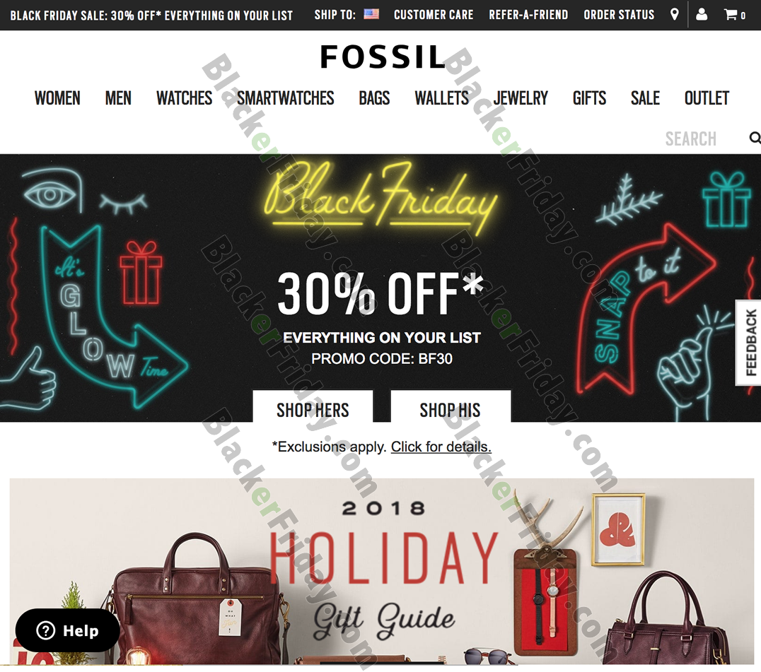 Fossil Black Friday 2021 Sale - What to Expect - Blacker Friday - Will Fossil Have Black Friday Deals
