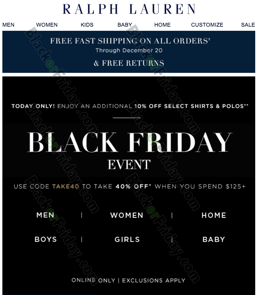 Vertrouwelijk slachtoffers Uitscheiden What to expect at Ralph Lauren's Black Friday 2023 Sale - Blacker Friday