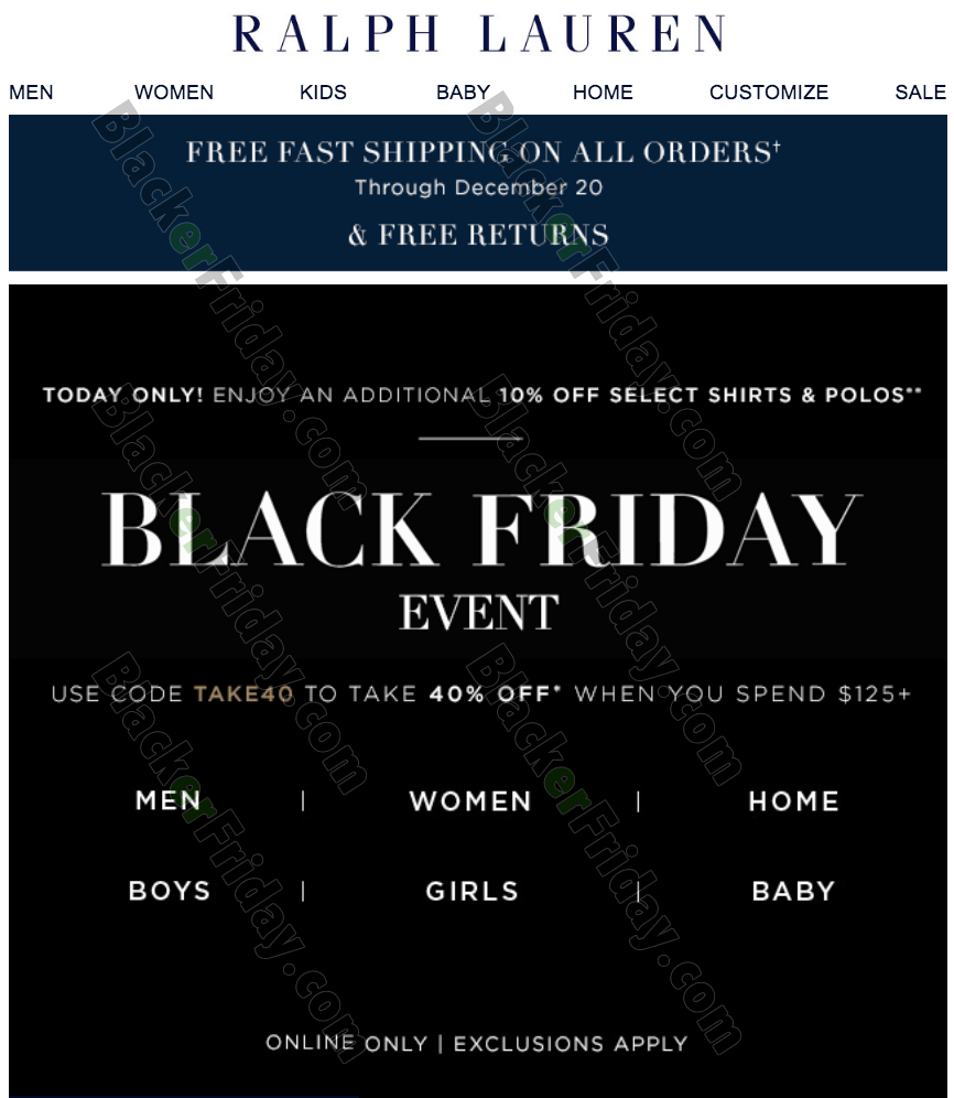 polo ralph lauren black friday