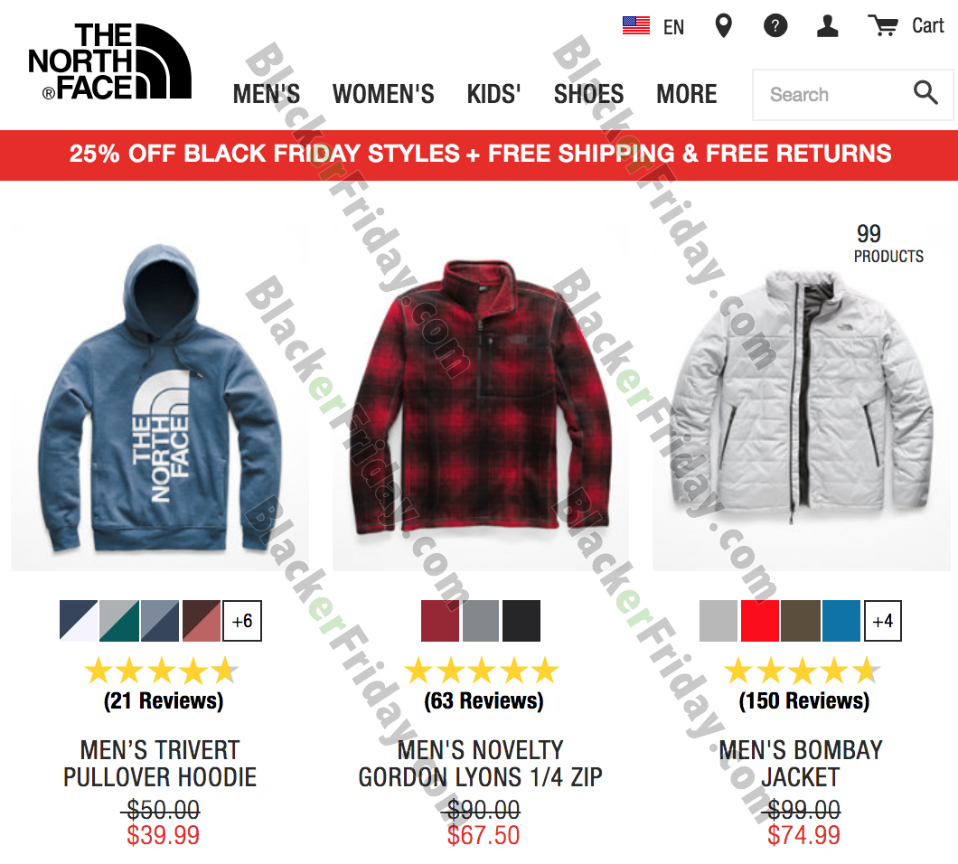 north face jackets black friday 2018