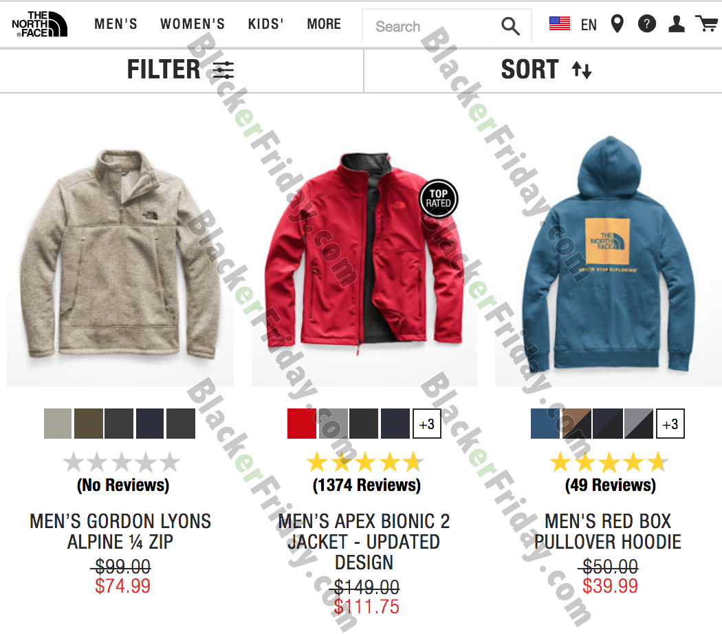 black friday north face jacket sale