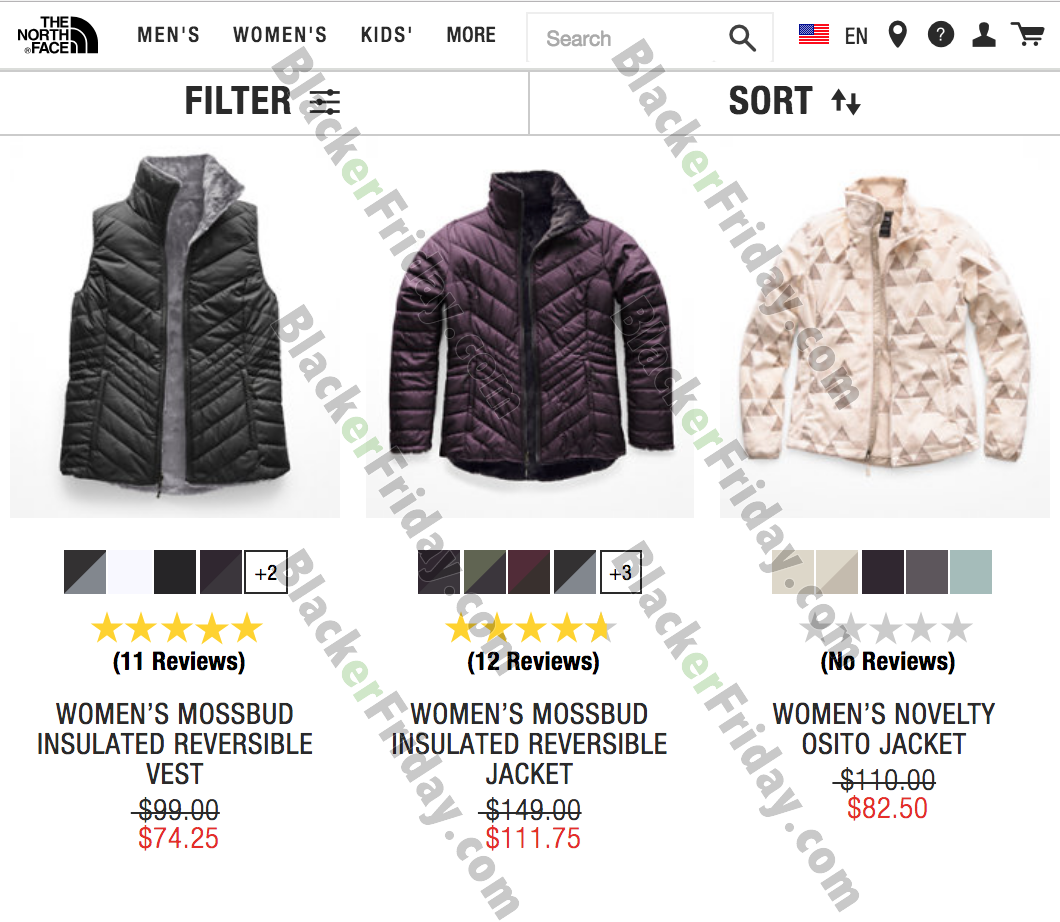 north face jackets black friday 2018