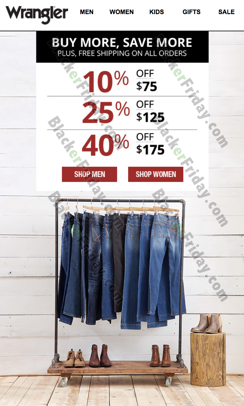 skandaløse rense Kantine Wrangler Jeans' Black Friday 2023 Sale - Blacker Friday