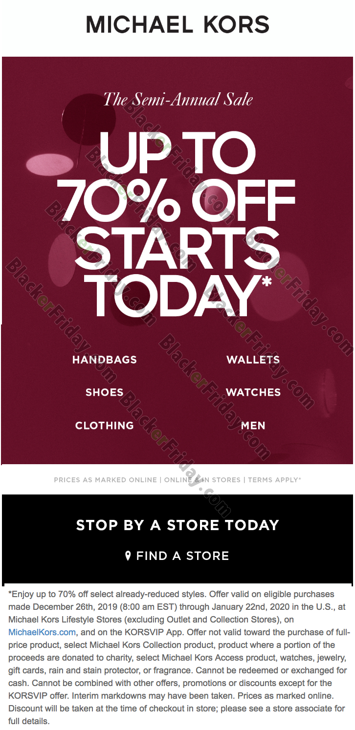 michael kors veterans day sale