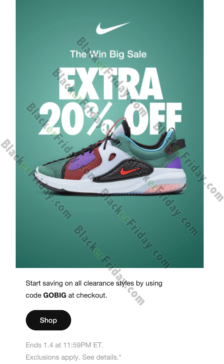 boxing day sale nike store