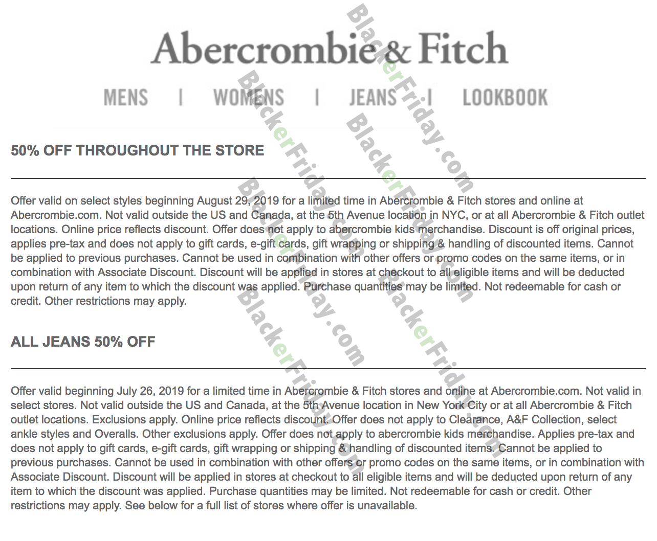 abercrombie labor day sale