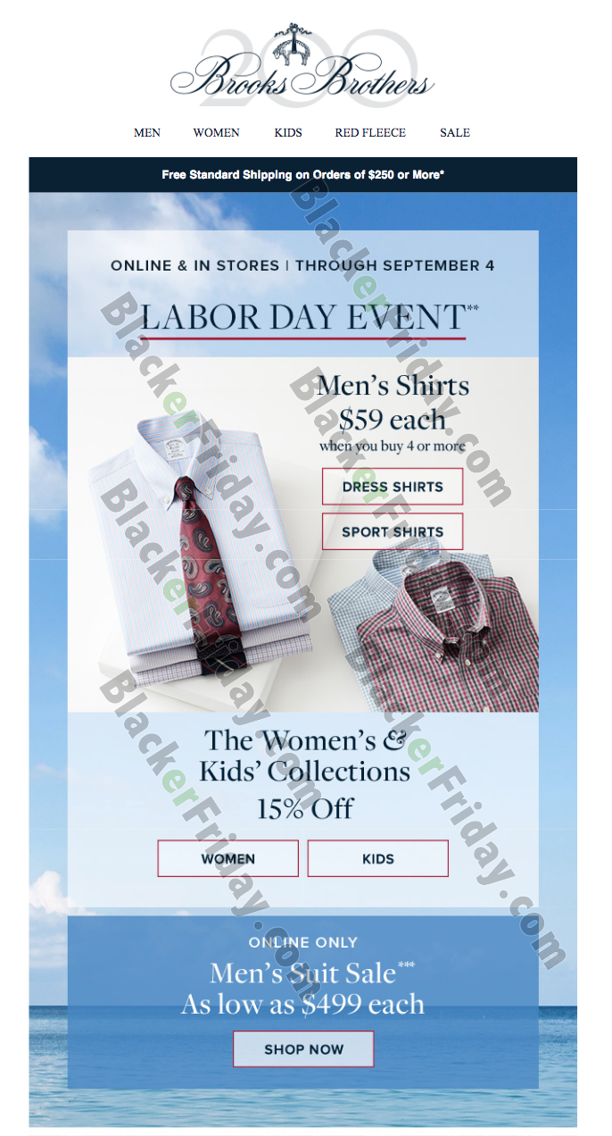 brooks brothers labor day sale