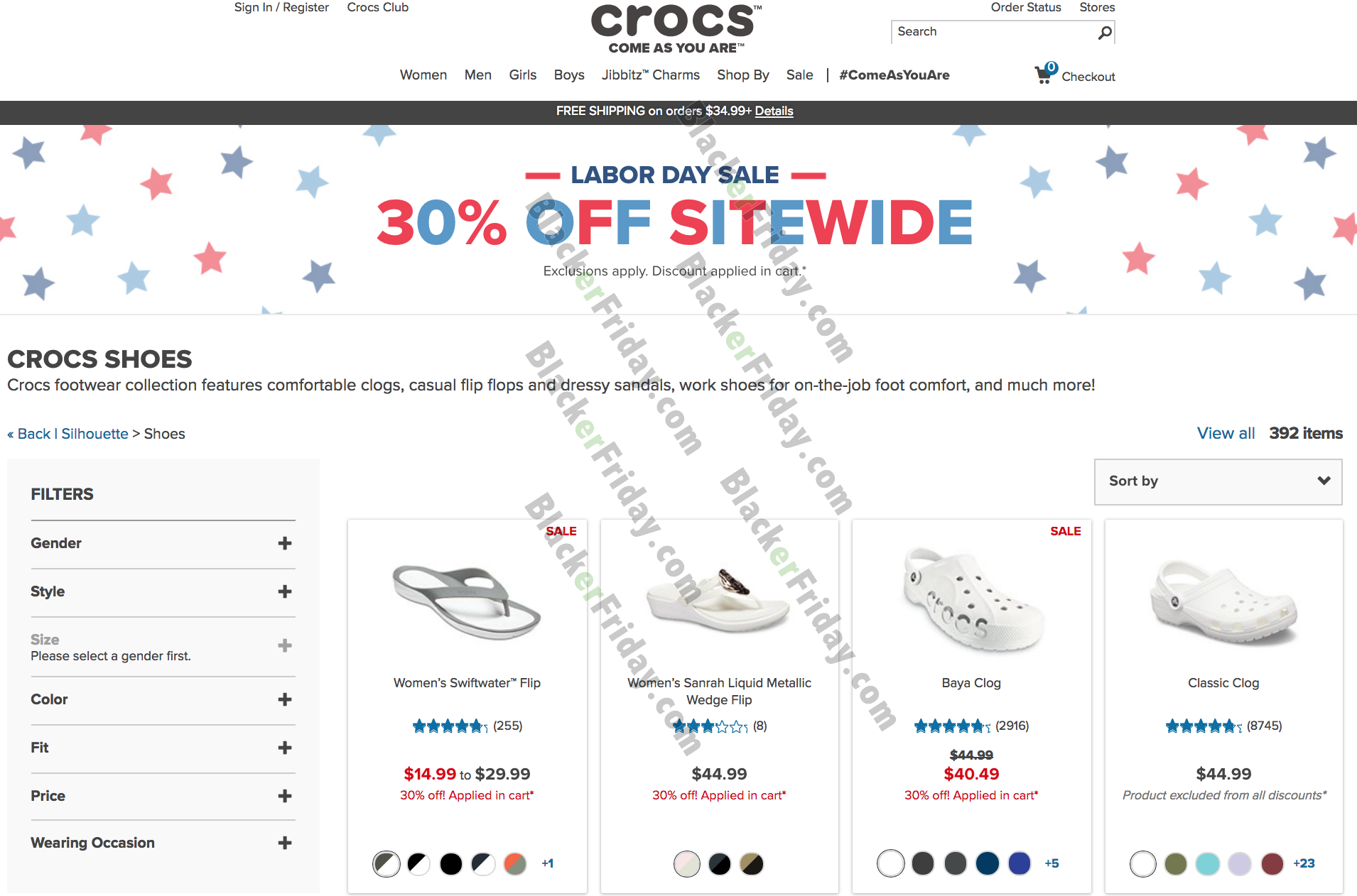 crocs labor day sale