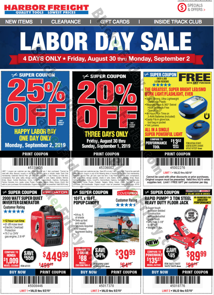 Harbor Freight Tools Labor Day Sale 2021 What to Expect Blacker Friday