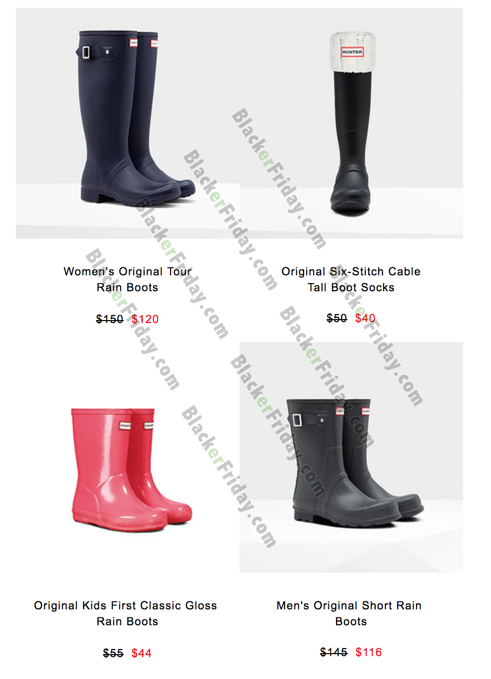 hunter rain boots black friday 2018