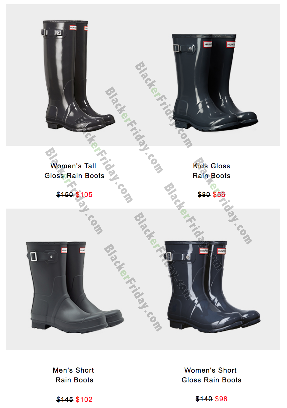 rain boots black friday
