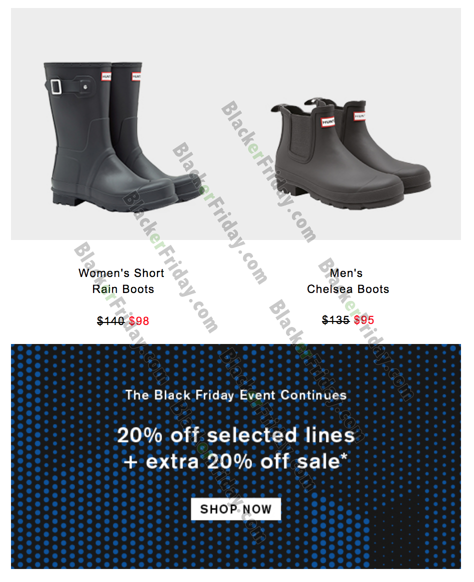 Hunter Boots Black Friday 2021 Sale 