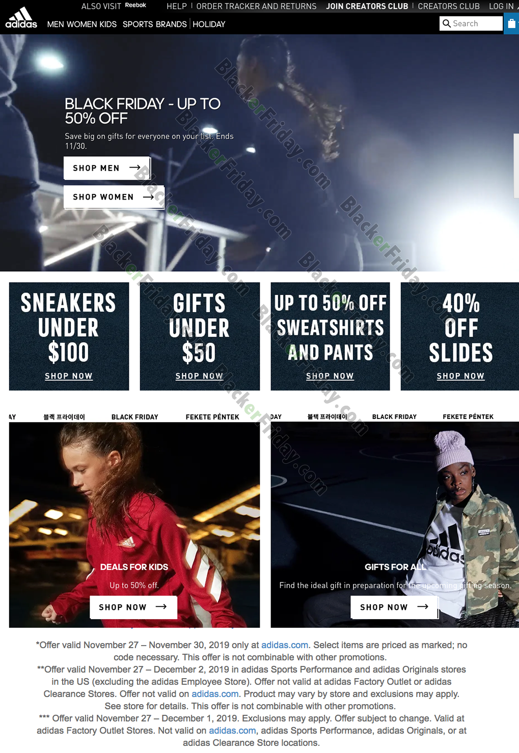 adidas us black friday