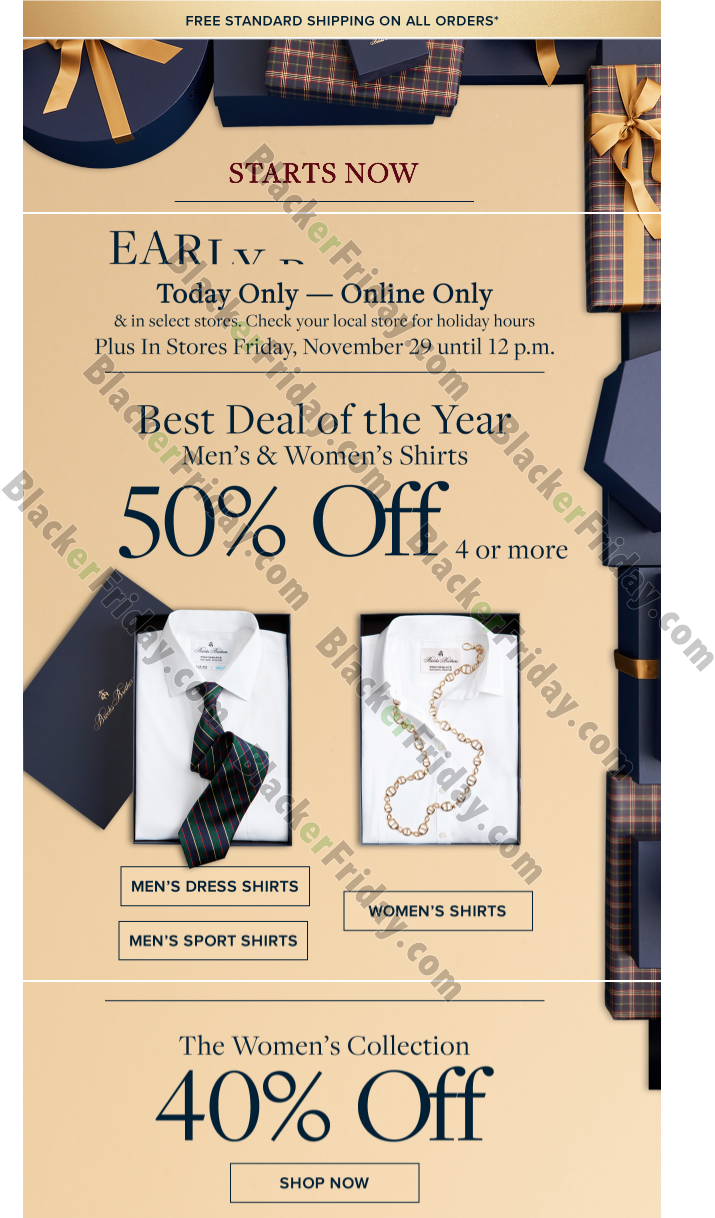 brooks brothers free shipping to store