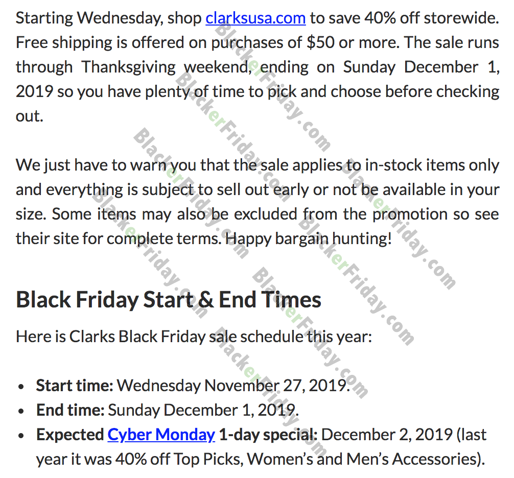 clarks black friday 2015