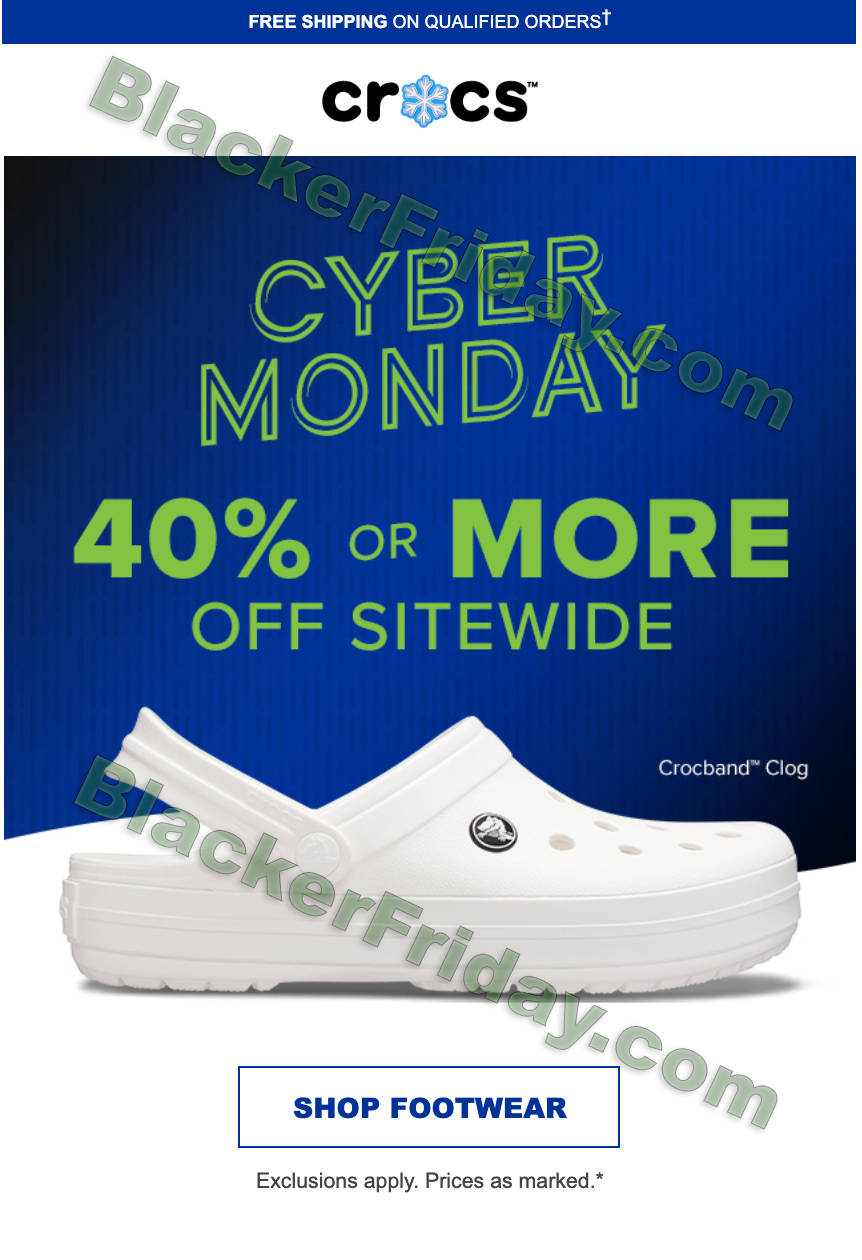 crocs cyber monday