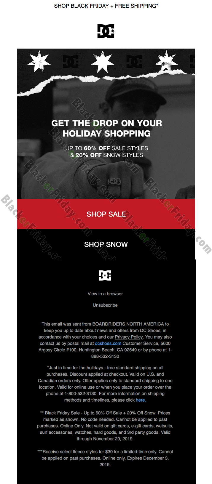 dc shoes free shipping