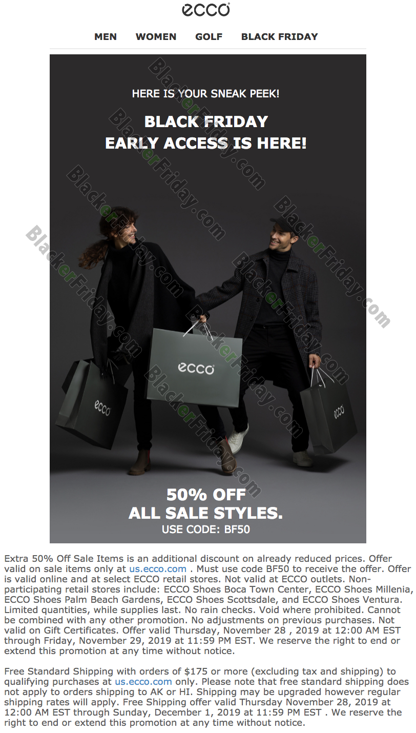 ecco black friday sale 2018