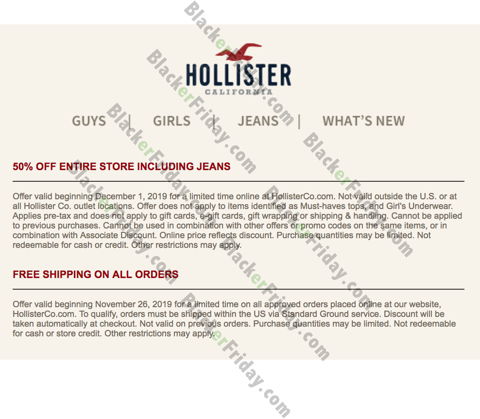 Hollister Co Cyber Monday 2020 Sale What To Expect Blacker Friday