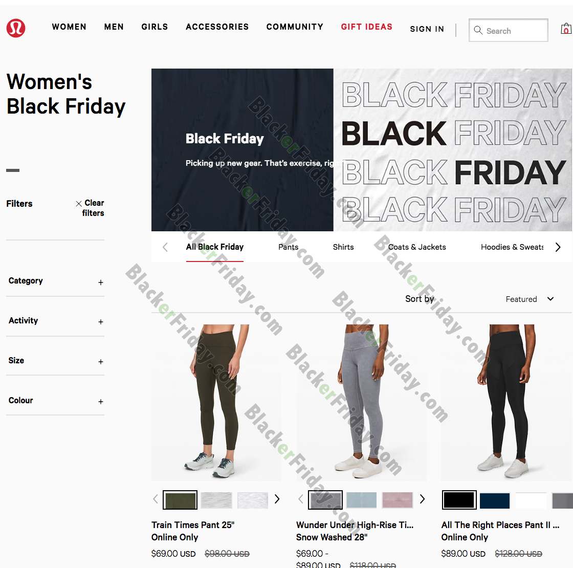 lululemon black friday deals 2018