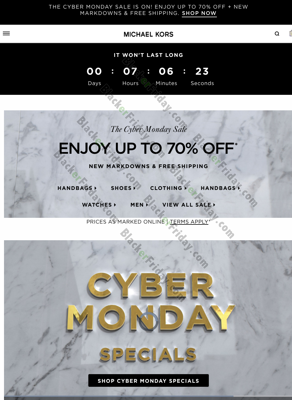 Michael Kors Cyber Monday 2021 Sale 