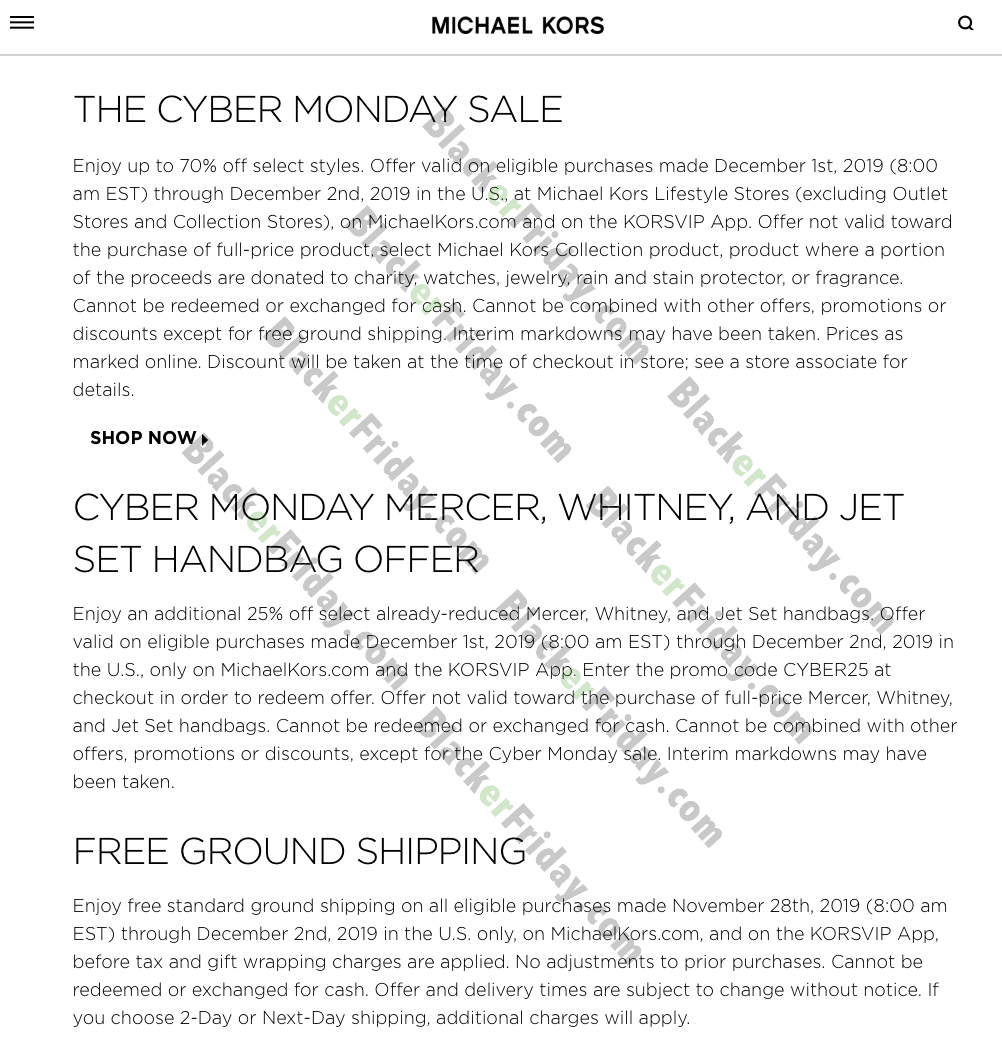 cyber monday deals on michael kors handbags