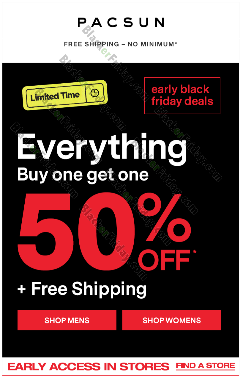PacSun Black Friday 2020 Sale - What to Expect - Blacker Friday