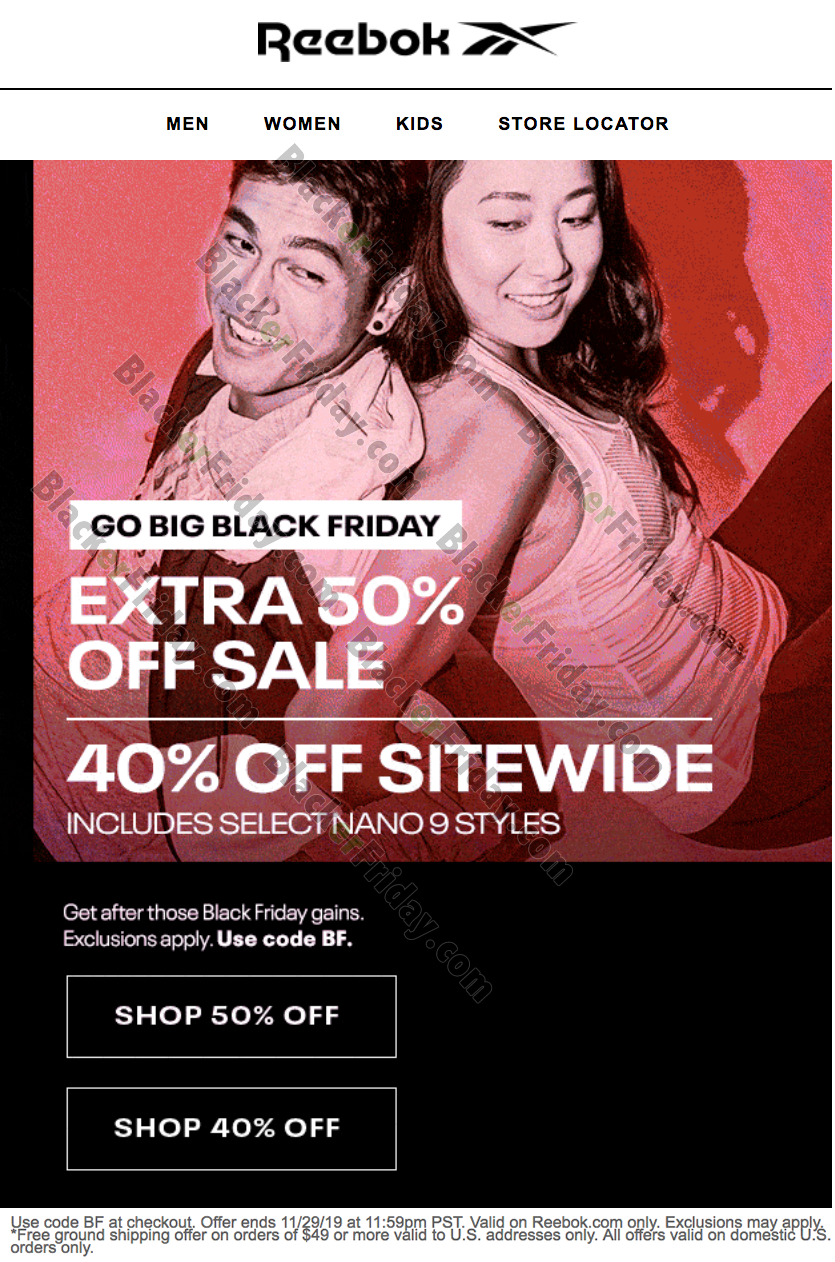 Reebok Black Friday Online Sale, UP OFF