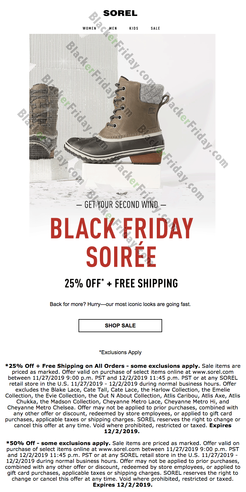 sorel boots black friday