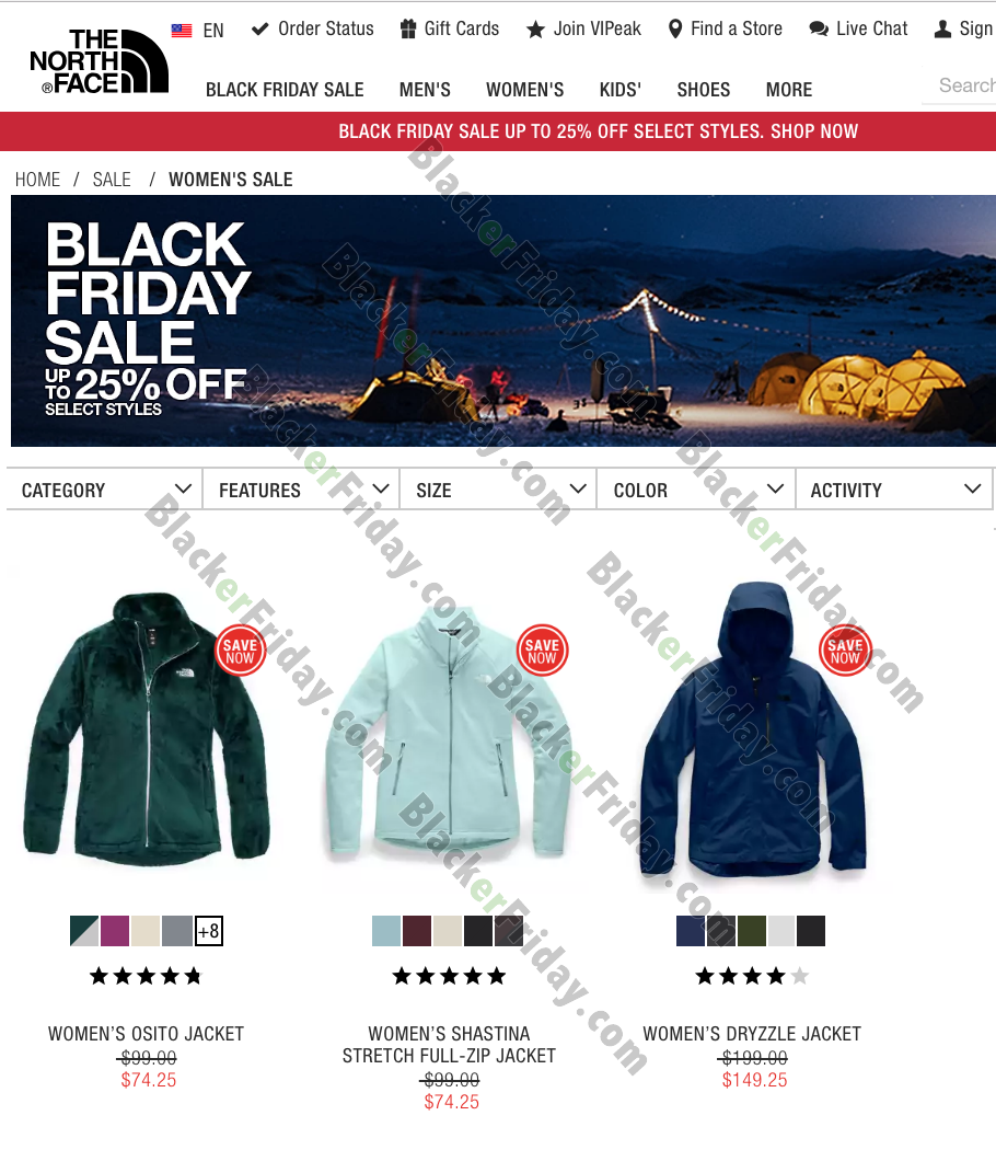 black friday sale the north face