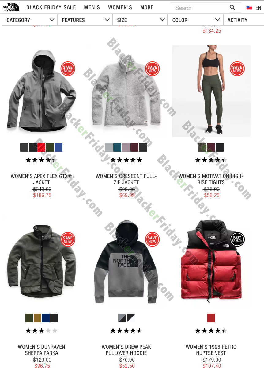 north face nuptse black friday 