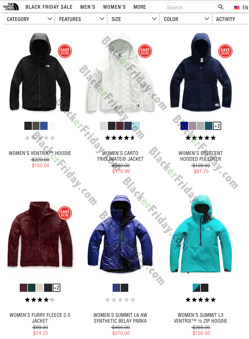 north face jackets black friday 2018