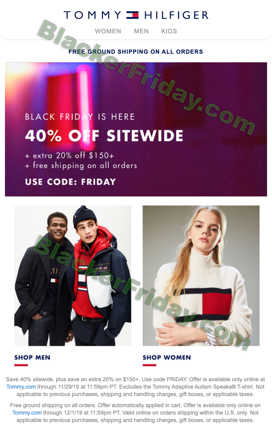 Tommy Hilfiger Black Friday 2021 Sale 